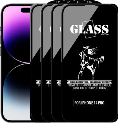 Qyist Edge To Edge Tempered Glass for IPHONE 14 PRO(Pack of 4)