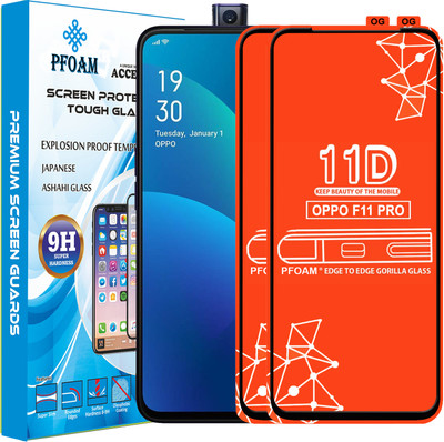 PFOAM Edge To Edge Tempered Glass for OPPO F11 PRO(Pack of 2)