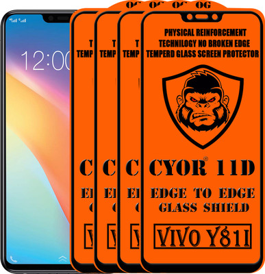 CYOR Edge To Edge Tempered Glass for VIVO Y81I(Pack of 4)