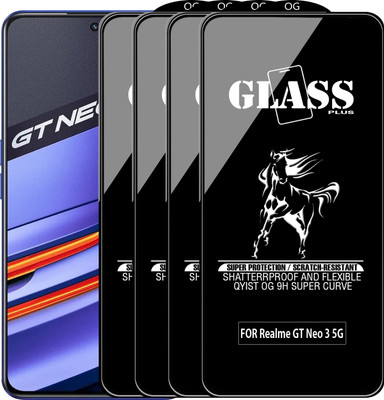 Qyist Edge To Edge Tempered Glass for REALME GT NEO 3 5G(Pack of 4)