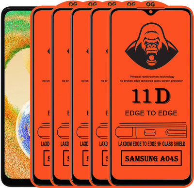 Laxdom Edge To Edge Tempered Glass for SAMSUNG GALAXY A04S(Pack of 5)