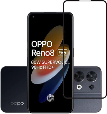 1DOLLAR Edge To Edge Tempered Glass for OPPO Reno8 5G,OPPO Reno8 5G--Screen Protector Full HD Quality Tempered Glass Anti-Scratch Edge to Edge Coverage with Easy Installation Kit(Pack of 1)
