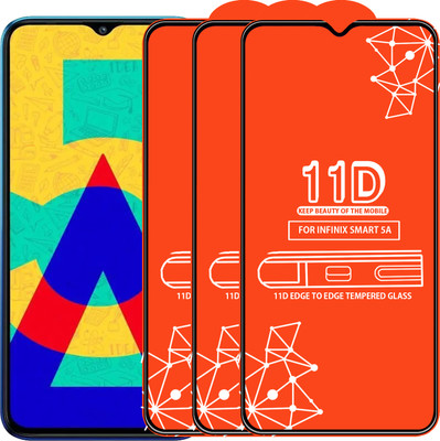 Roxel Edge To Edge Tempered Glass for Infinix Smart 5A(Pack of 3)