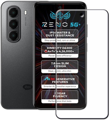 FwellT Edge To Edge Tempered Glass for Itel zeno 5G(Pack of 1)