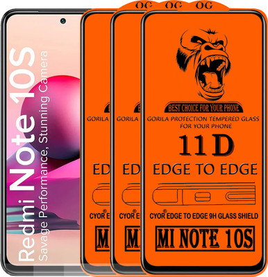 CYOR Edge To Edge Tempered Glass for REDMI NOTE 10S(Pack of 3)