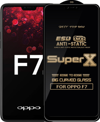 Qyist Edge To Edge Tempered Glass for OPPO F7(Pack of 1)