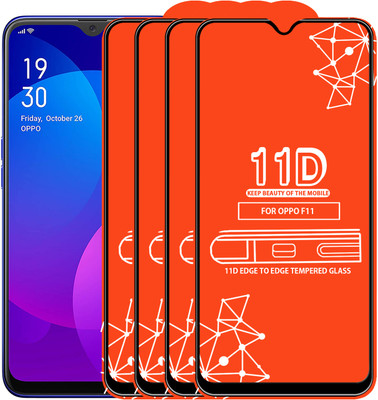 Qyist Edge To Edge Tempered Glass for Oppo F11(Pack of 4)