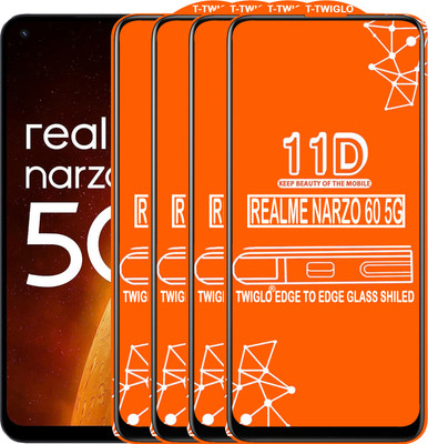 TWIGLO Edge To Edge Tempered Glass for REALME NARZO 60 5G(Pack of 4)