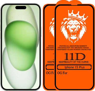 DeepzHub Edge To Edge Tempered Glass for iPhone 15 Plus(Pack of 2)