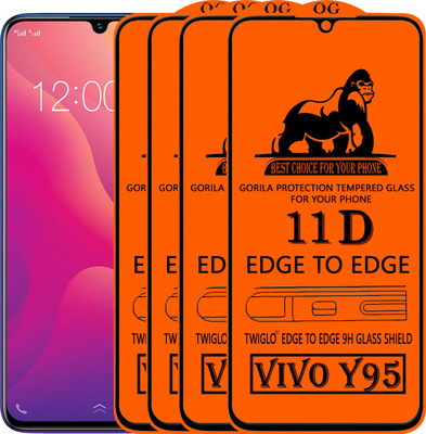 TWIGLO Edge To Edge Tempered Glass for VIVO Y95(Pack of 4)