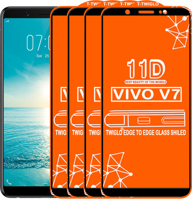 TWIGLO Edge To Edge Tempered Glass for VIVO V7(Pack of 4)
