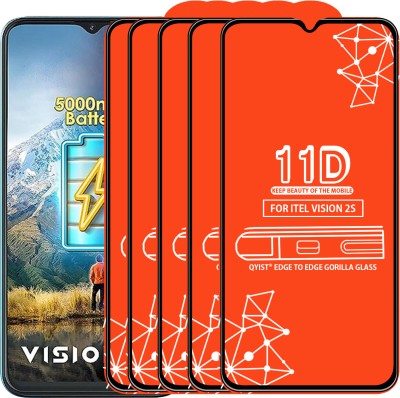 Qyist Edge To Edge Tempered Glass for ITEL VISION 2S(Pack of 5)