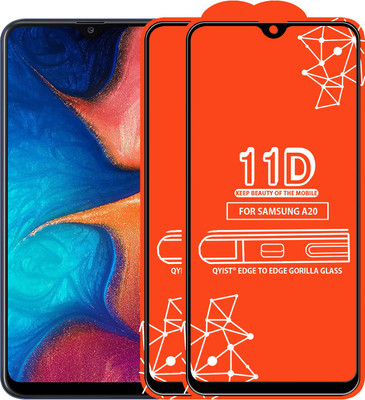 Qyist Edge To Edge Tempered Glass for Samsung Galaxy A20(Pack of 2)