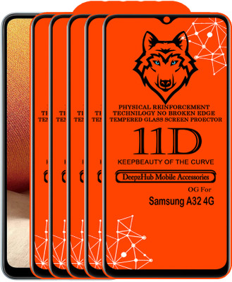 CRodible Edge To Edge Tempered Glass for Samsung Galaxy A32 4G(Pack of 5)