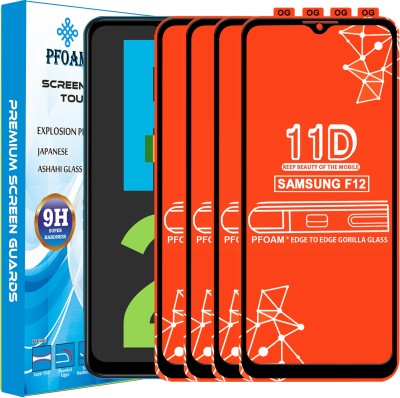 PFOAM Edge To Edge Tempered Glass for SAMSUNG GALAXY F12(Pack of 4)