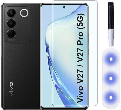 PUNAK Edge To Edge Tempered Glass for Vivo V27 Pro(Pack of 1)