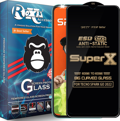 Roxel Edge To Edge Tempered Glass for TECNO SPARK GO 2022(Pack of 1)