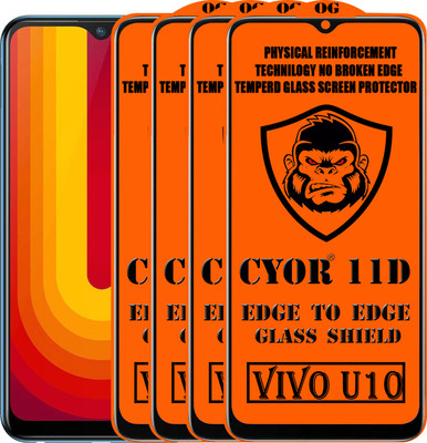 CYOR Edge To Edge Tempered Glass for VIVO U10(Pack of 4)