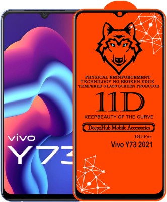 DeepzHub Edge To Edge Tempered Glass for Vivo Y73 2021(Pack of 1)