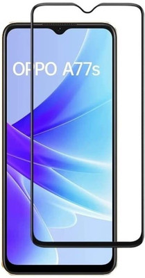 HIE POWER Edge To Edge Tempered Glass for Oppo A77s-dge to Edge Coverage Screen Guard with Easy Installation Kit-Screen Protector and Installation Kit(Pack of 1)