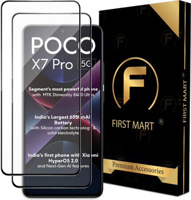 FIRST MART Edge To Edge Tempered Glass for Poco X7 Pro 5G(Pack of 2)