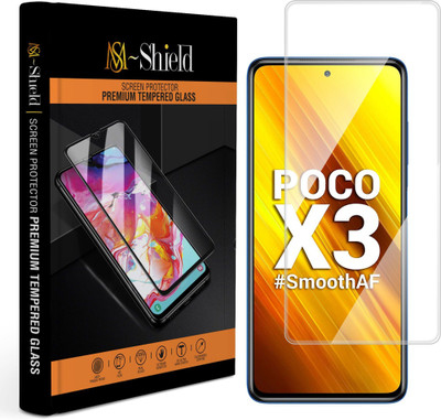 MS-Shield Edge To Edge Tempered Glass for POCO X3(Pack of 1)