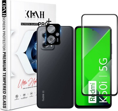 KLAH Edge To Edge Tempered Glass for Redmi K50i 5G, With Camera Lens Protector(Pack of 1)
