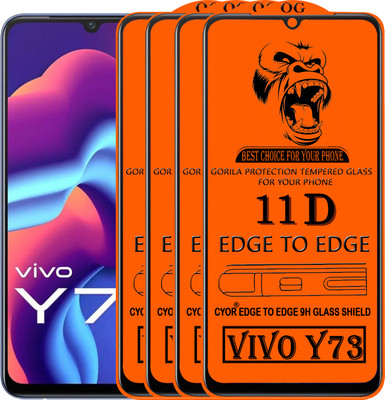 CYOR Edge To Edge Tempered Glass for VIVO Y73(Pack of 4)
