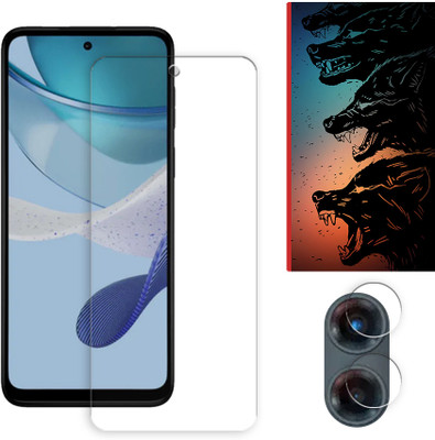 SOMTONE Edge To Edge Tempered Glass for Motorola Moto G (2023) 5G Tempered Glass Screen Protector | Anti-Scratch | Edge to Edge Full Coverage | 9H Hardness ( 1 FRONT SCREEN GUARD + 1 CAMERA LENS PROTECTOR + 1 FREE BACK EMBOSSED SKIN061 )(Pack of 1)