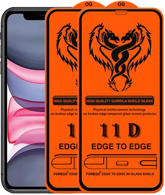 Forego Edge To Edge Tempered Glass for iPhone 11 Pro Max(Pack of 2)