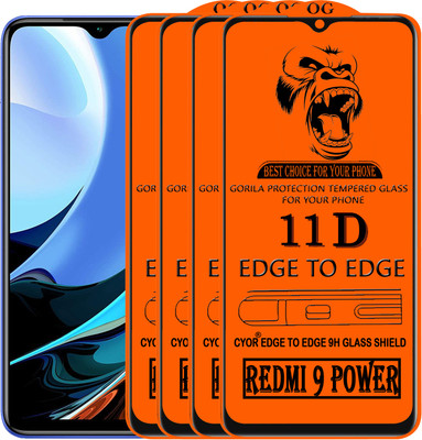CYOR Edge To Edge Tempered Glass for REDMI 9 POWER(Pack of 4)