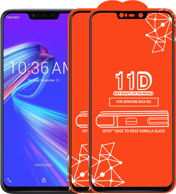 Qyist Edge To Edge Tempered Glass for Asus Zenfone Max M2(Pack of 2)