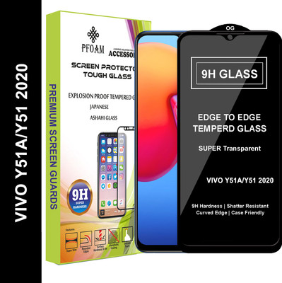 PFOAM Edge To Edge Tempered Glass for VIVO Y51 2020(Pack of 1)