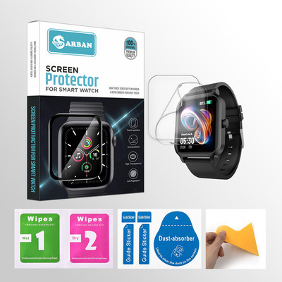 ARBAN Edge To Edge Tempered Glass for Fastrack Revoltt FS1 1.83inch Smartwatch 2 PROTECTOR + 2 WIPES + 2 DUST REMOVAL STICKER + 1 WIPER(Pack of 2)