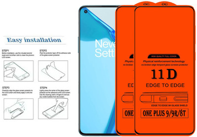 Ansh Traders Edge To Edge Tempered Glass for OnePlus 9(Pack of 1)