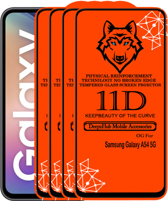 CRodible Edge To Edge Tempered Glass for Samsung Galaxy A54 5G(Pack of 4)