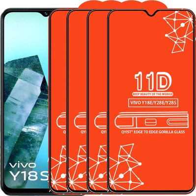 Qyist Edge To Edge Tempered Glass for VIVO Y18E(Pack of 4)