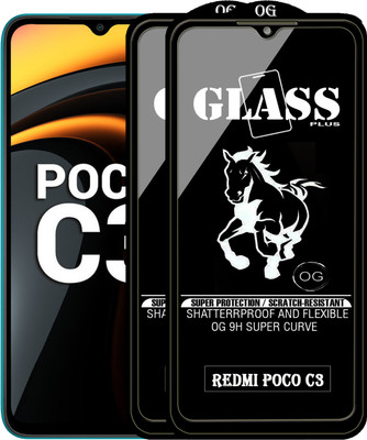 Rofix star Edge To Edge Tempered Glass for POCO C3(Pack of 2)
