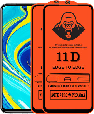 Laxdom Edge To Edge Tempered Glass for REDMI NOTE 9 PRO MAX(Pack of 2)