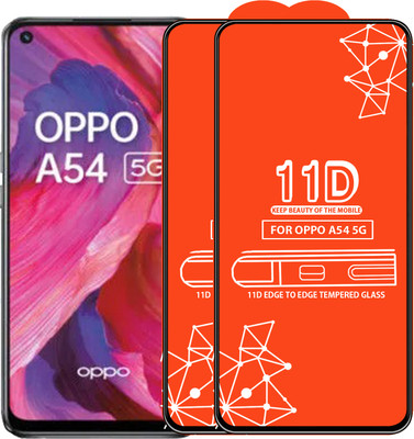 Qyist Edge To Edge Tempered Glass for Oppo A54 5G(Pack of 2)