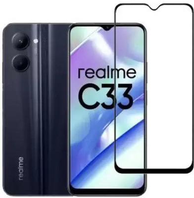 ASVALBUY Edge To Edge Tempered Glass for Realme C33(Pack of 1)