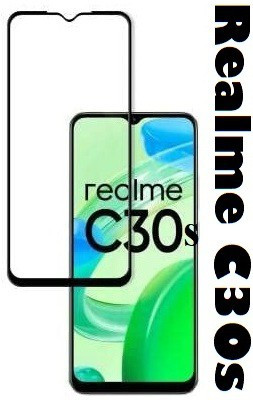 ASVALBUY Edge To Edge Tempered Glass for Realme C30s(Pack of 1)