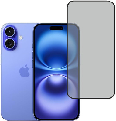 KARTRAY Edge To Edge Tempered Glass for Apple iPhone 16, Privacy Glass(Pack of 1)