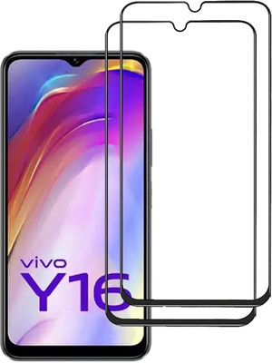 INFINITYWORLD Edge To Edge Tempered Glass for vivo Y16(Pack of 2)