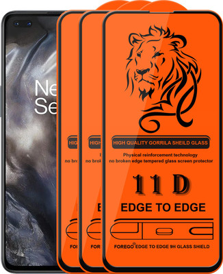 Forego Edge To Edge Tempered Glass for Oneplus Nord(Pack of 3)
