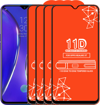 Roxel Edge To Edge Tempered Glass for Realme XT(Pack of 4)