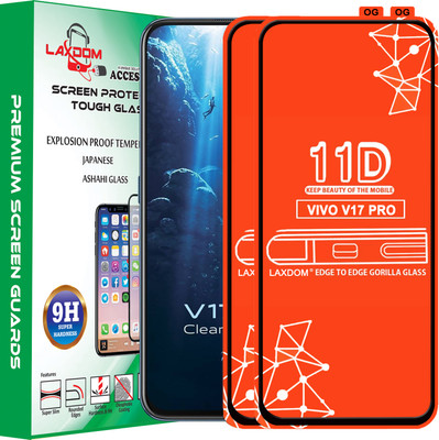 Laxdom Edge To Edge Tempered Glass for VIVO V17 PRO(Pack of 2)