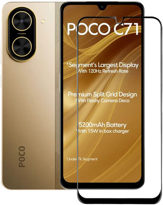 INFINITYWORLD Edge To Edge Tempered Glass for Poco C71(Pack of 1)