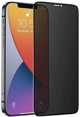 CHICCASA Edge To Edge Tempered Glass for Apple iPhone 12 Pro Max Anti-Spy 5D Privacy Screen guard(Pack of 1)
