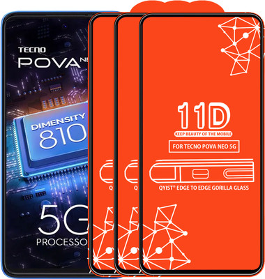 Qyist Edge To Edge Tempered Glass for Tecno Pova Neo 5G(Pack of 3)